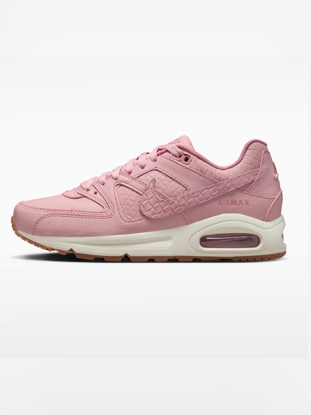 Nike Women's Air Max Command PRM "Pink Glaze" Croc Skin Running Shoes Size 8.5